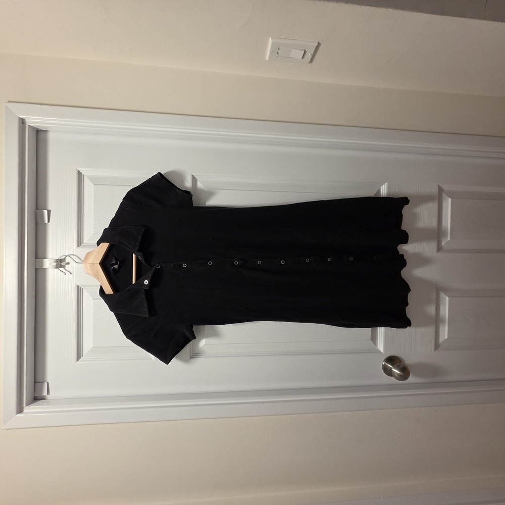 Moda International Black Mini Polo Dress